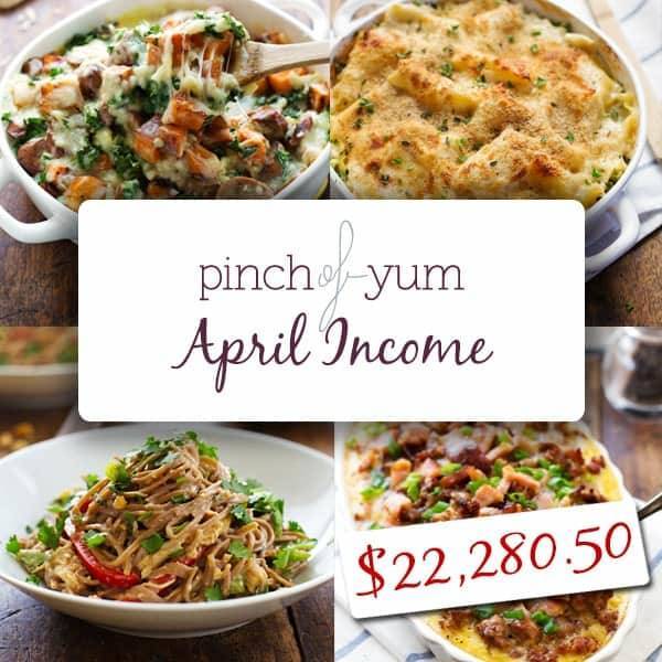 Blog and Income Report | pinchofyum.com