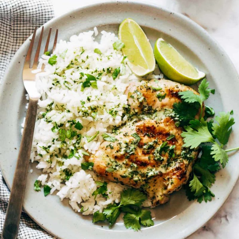 A picture of Coconut Lime Grilled Chicken and Rice
