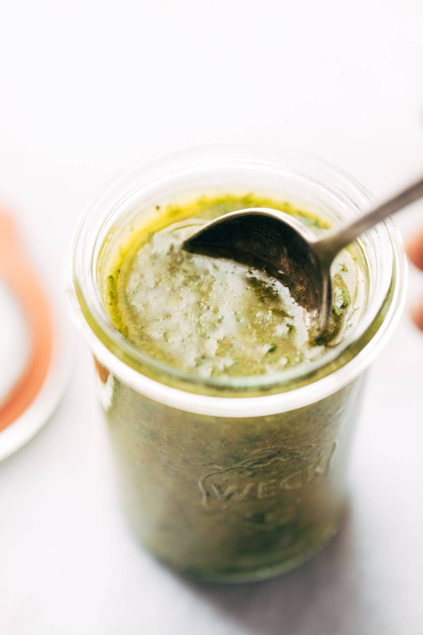 Italian dressing for pasta salad in jar.