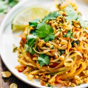 Vegetarian Pad Thai on Plate