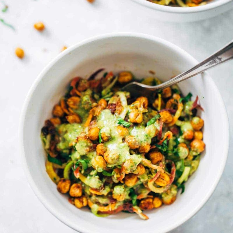 A picture of Rainbow Power Salad with Roasted Chickpeas