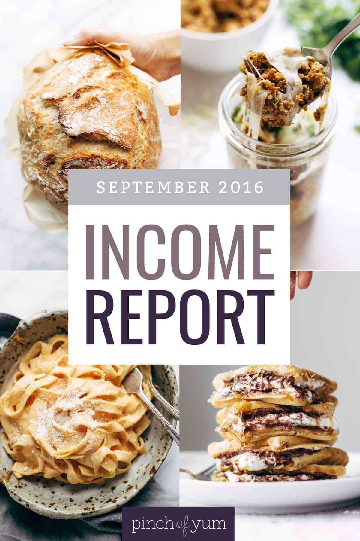 September Income Report - Updating an Old Blog Post collage of four images.